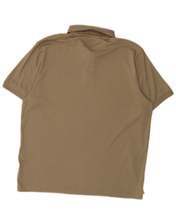 Dkny Mens Polo Shirt Large Khaki Cotton