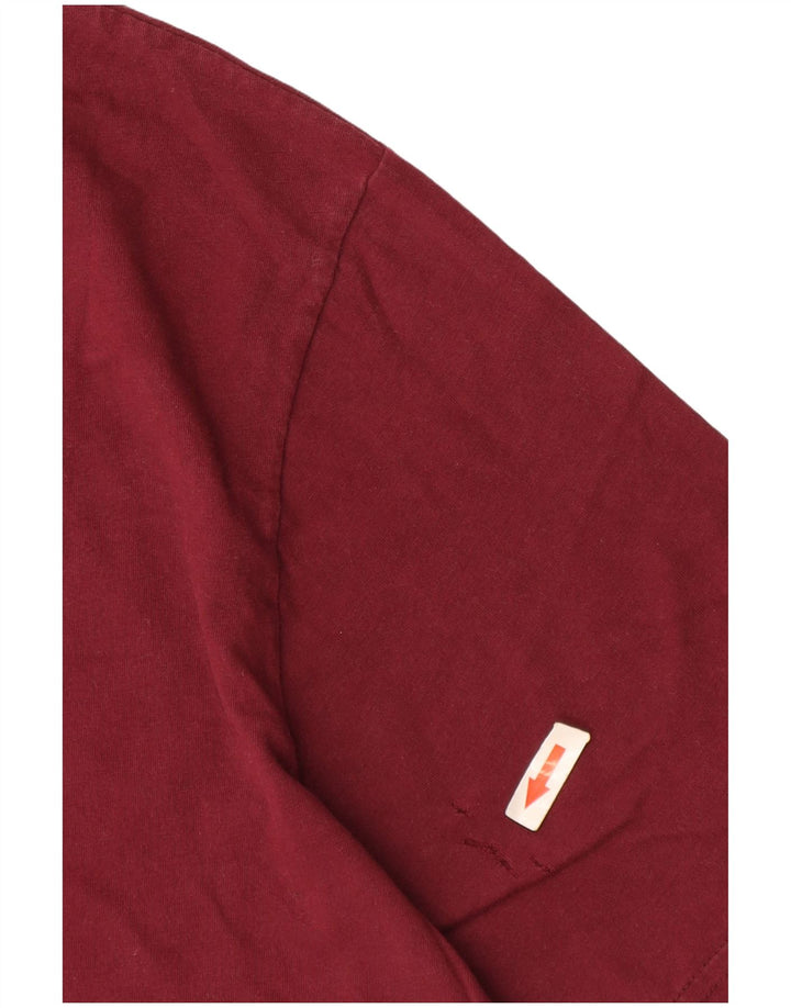 Converse Mens Graphic T-Shirt Top Large Burgundy Cotton