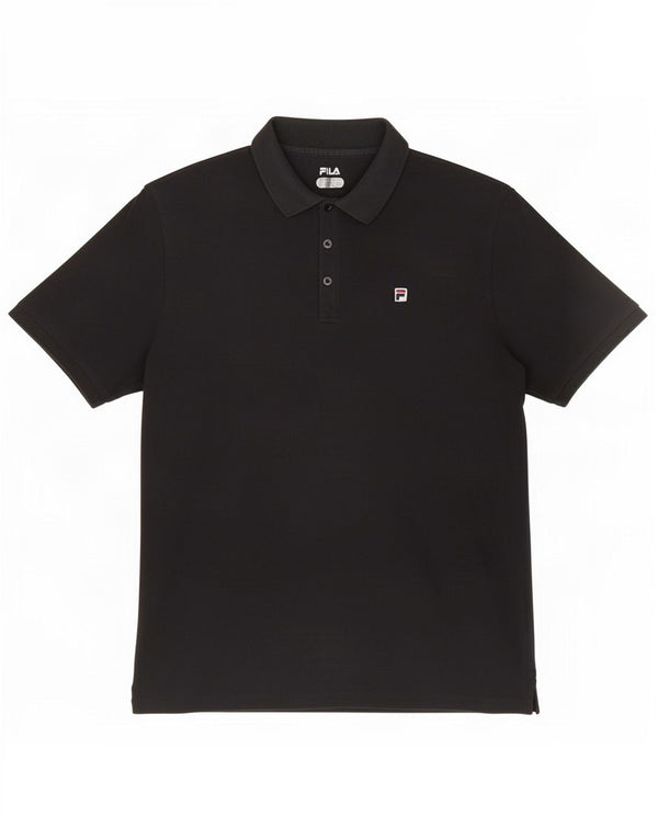 Fila Polo Hombre Grande Algodón Negro