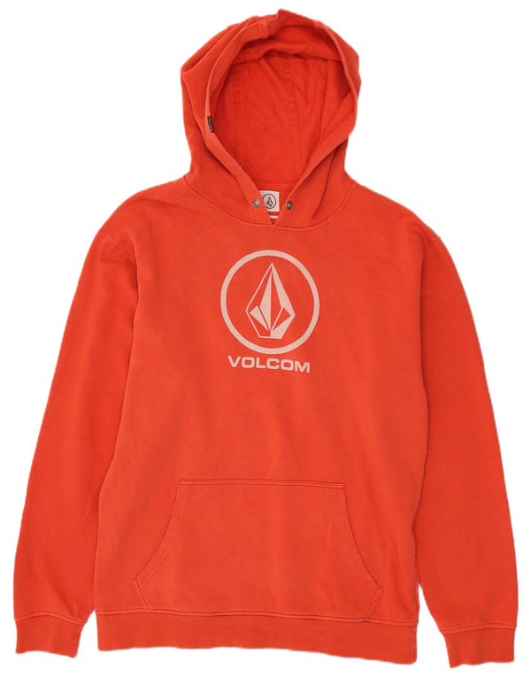 Volcom Mens Graphic Hoodie Jumper Large Orange