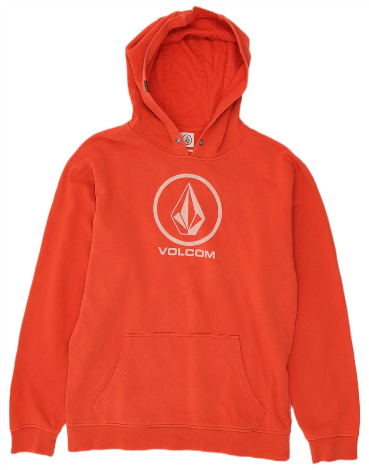 Volcom Mens Graphic Hoodie Jumper Large Orange