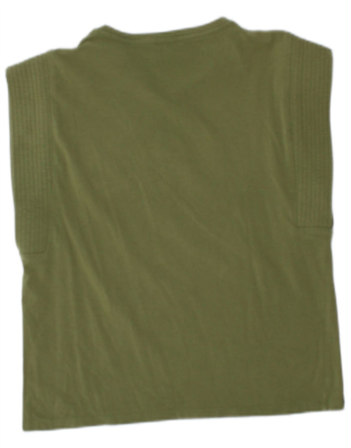 LIU JO Grafisk T-shirt top til kvinder UK 12 Medium Grøn
