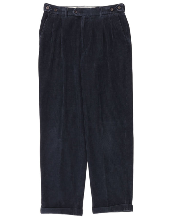 Marks & Spencer Herre Pegged Corduroy Bukser W34 L31 Marineblå Bomuld
