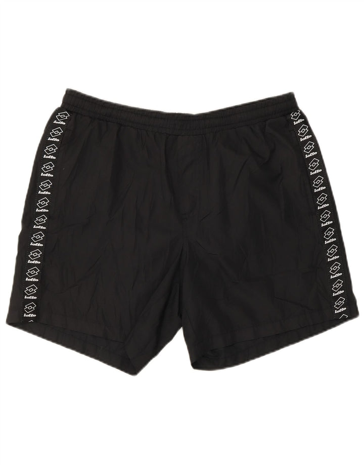 LOTTO Mens Graphic Swimming Shorts XS  Black