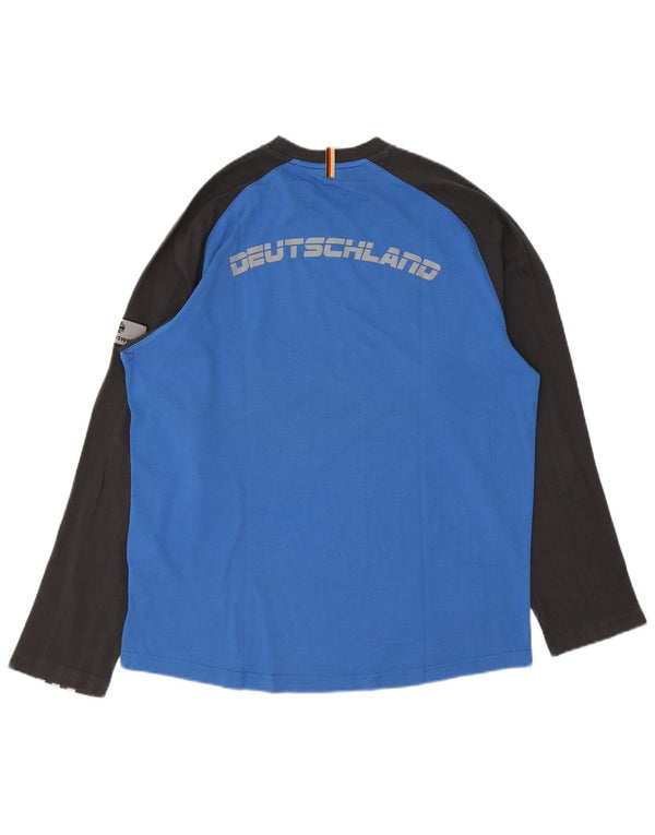 Adidas Mens Deutshland Graphic Top Long Sleeve UK 44/46 Large Blue