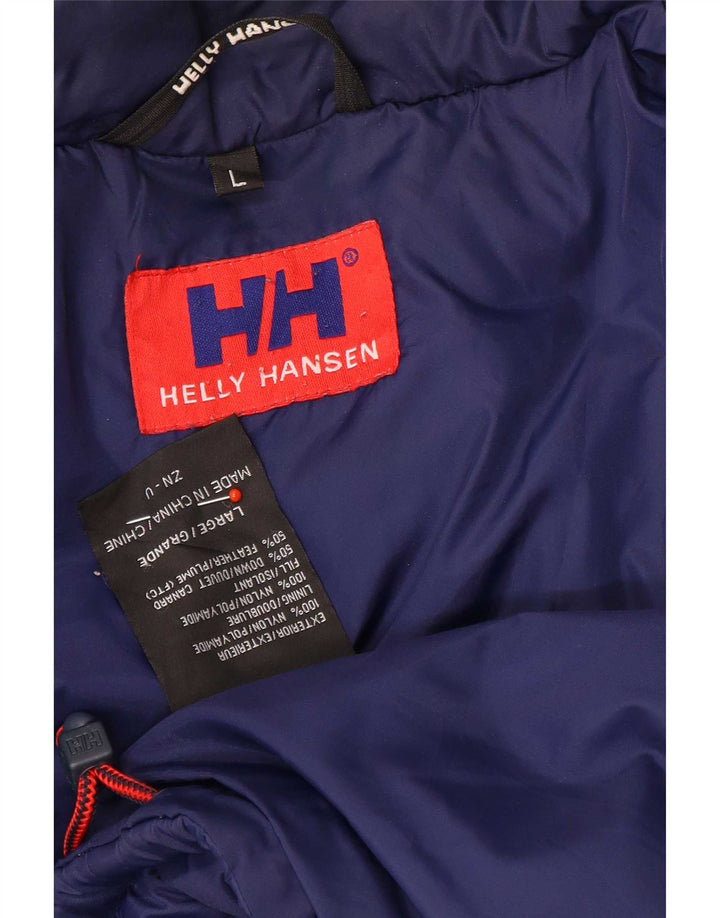 Helly Hansen Herre grafisk polstret jakke UK 40 Large Blue Colourblock Nylon