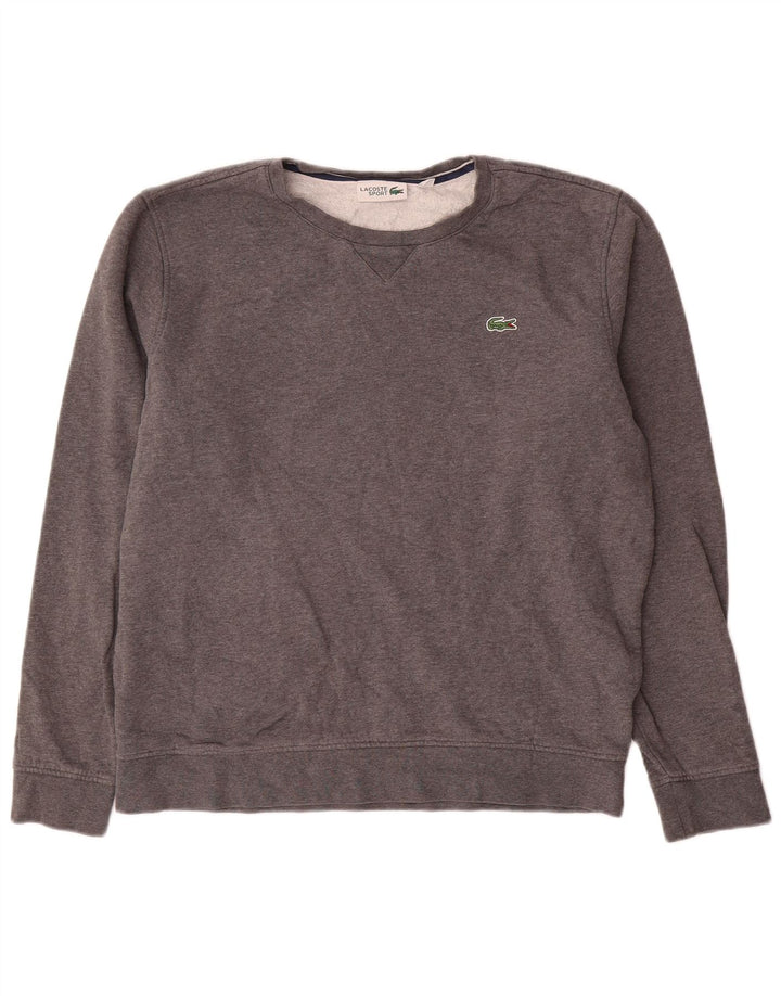 Lacoste Mens Sweatshirt Jumper Size 5 Large Grey Cotton