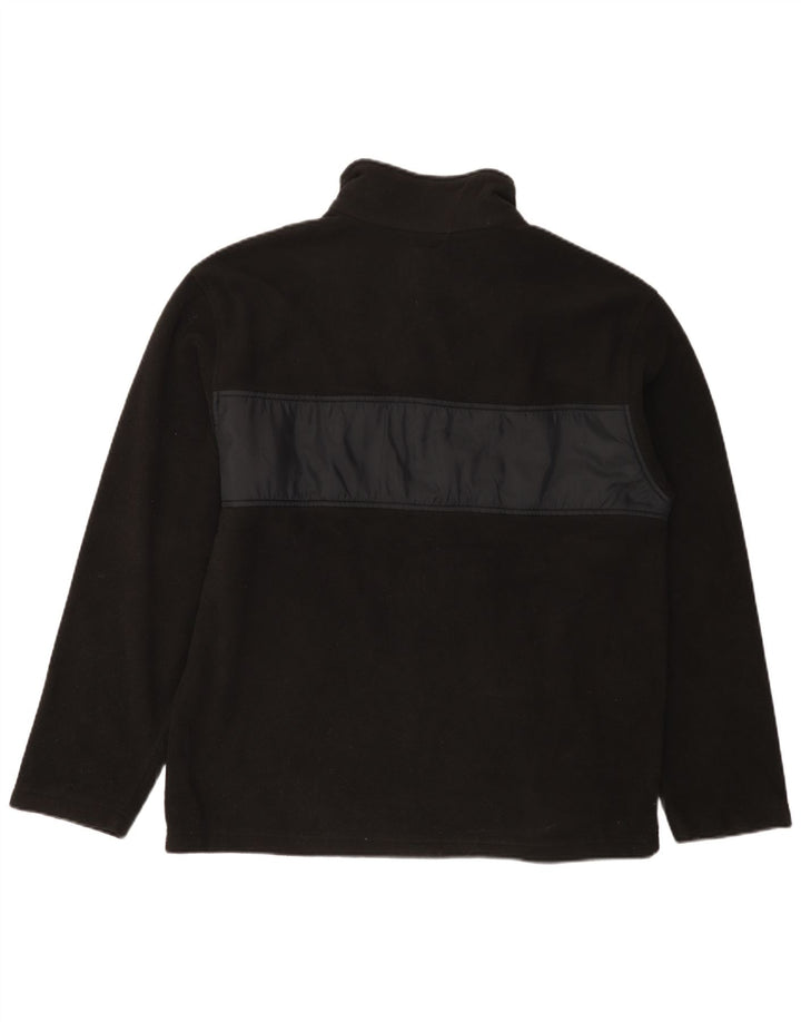 Chaps Mens Fleece Jacket UK 38 Medium Black Polyester