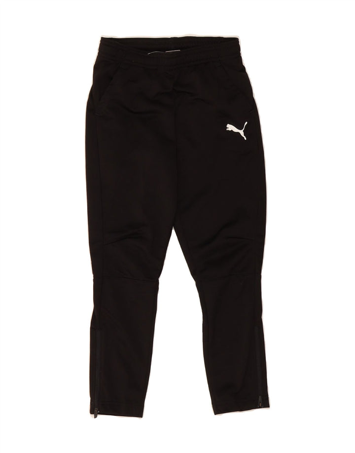 PUMA Boys Tracksuit Trousers 7-8 Years  Black Polyester Vintage Puma and Second-Hand Puma from Messina Hembry 