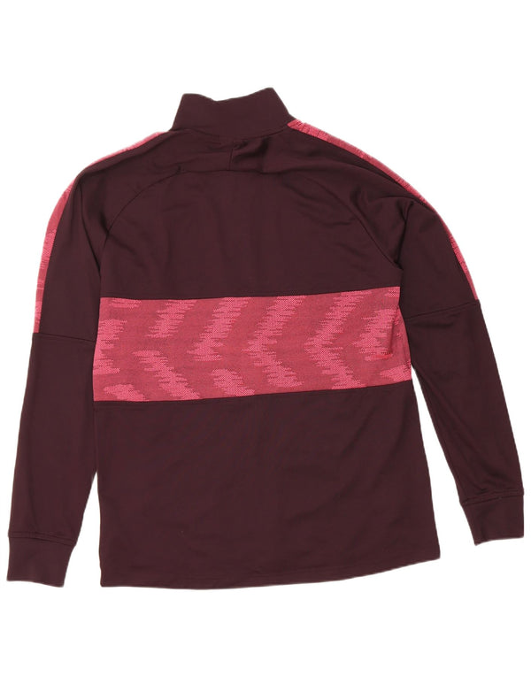 Nike Herren Dri Fit Trainingsanzug Top Jacke Medium Maroon Geometrisches Polyester