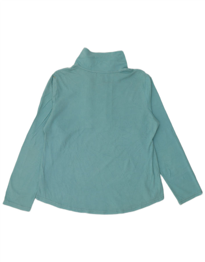 CHAPS Womens Zip Neck Pullover Tracksuit Top UK 18 XL Blue Cotton