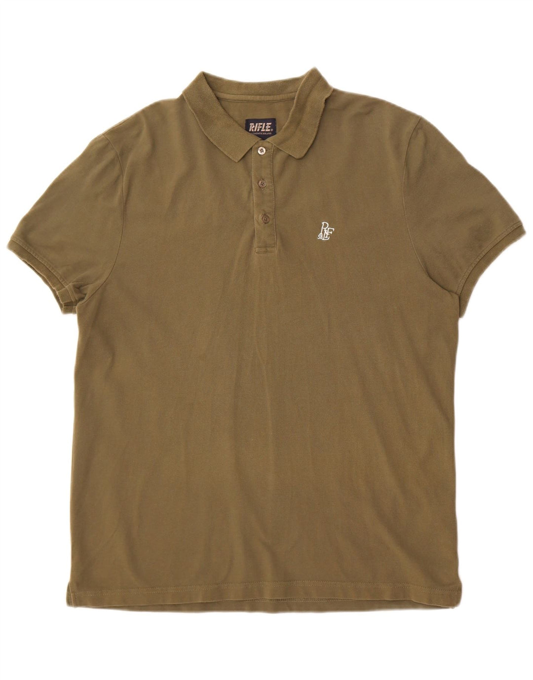 Rifle Mens Polo Shirt 2XL Khaki Cotton