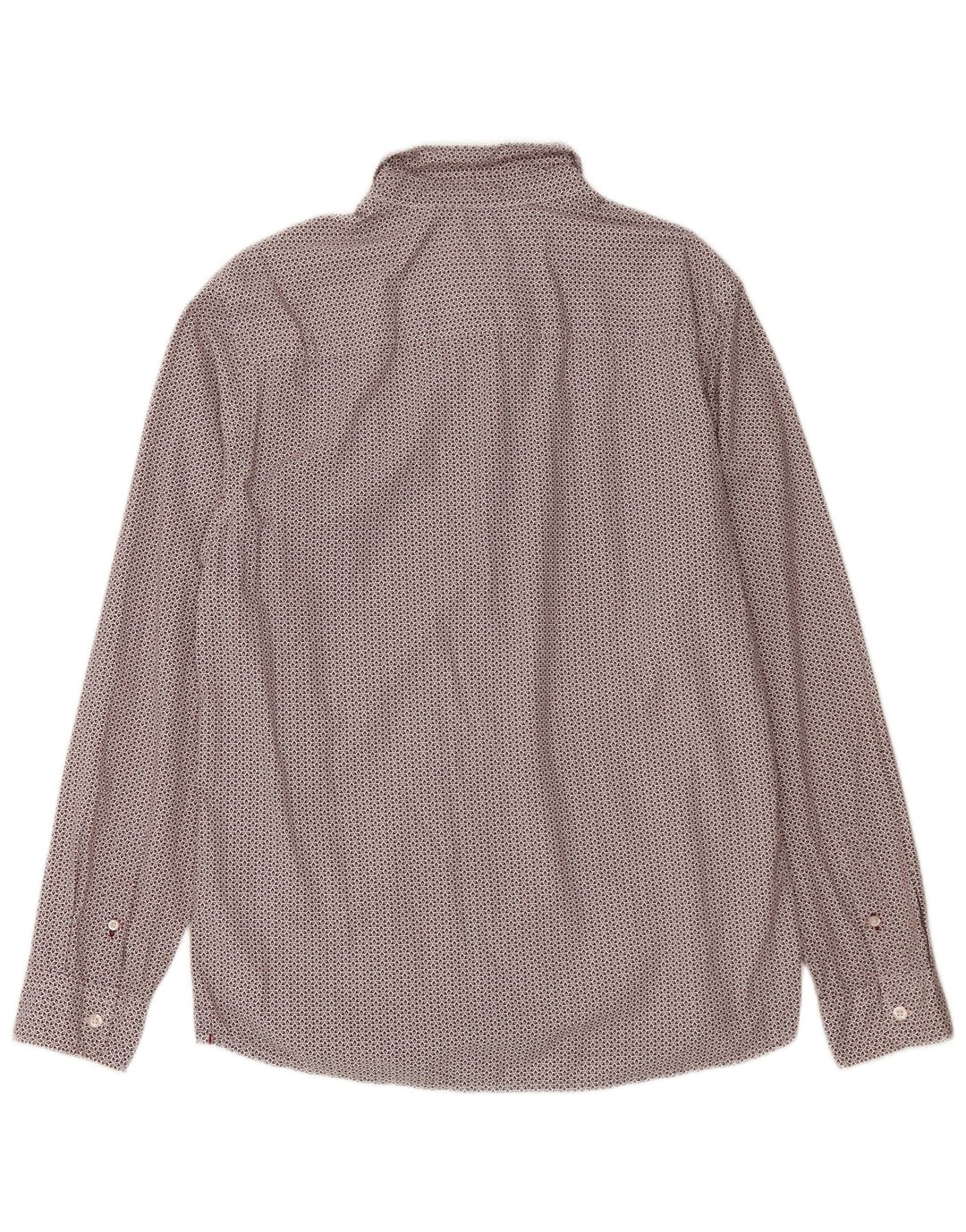 WHITE STUFF Mens Abstract Pattern Classic Fit Shirt Medium Burgundy Cotton