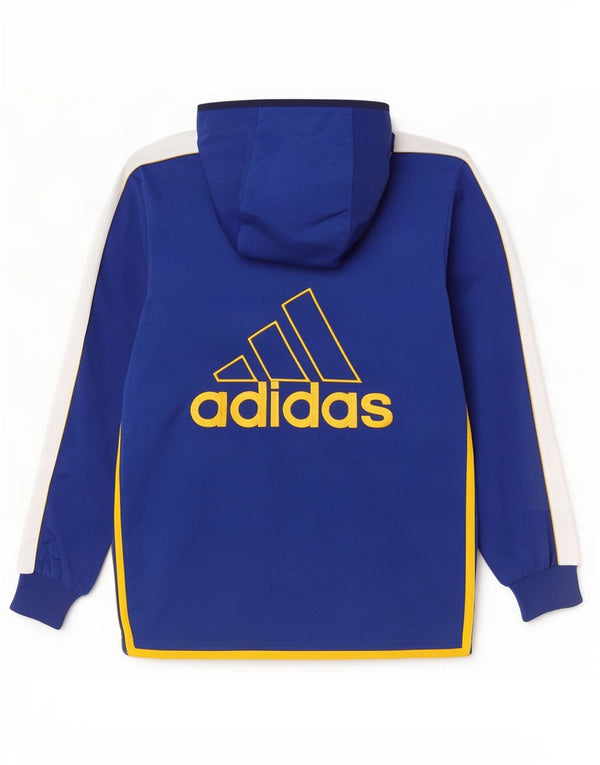 Giacca da tuta grafica da uomo Adidas UK 34/36 Small Blue Colourblock
