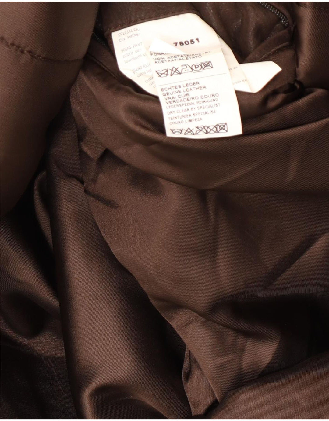 Gant Mens Loose Fit Leather Windbreaker Coat UK 38 Medium Brown