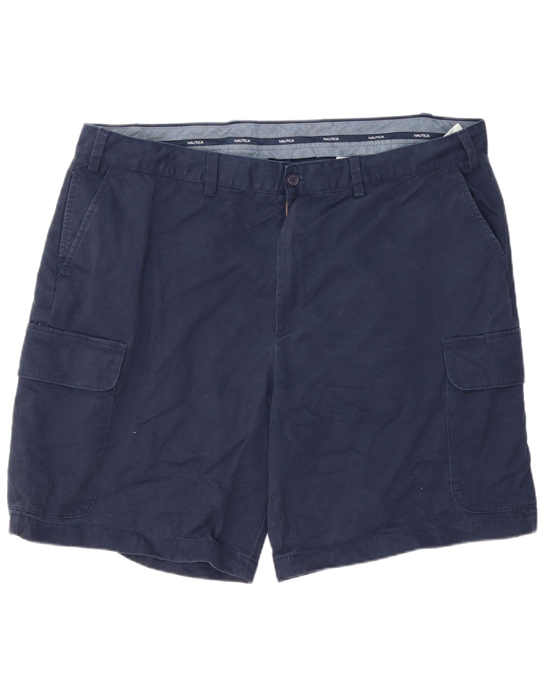 NAUTICA Mens Cargo Shorts W44 2XL Navy Blue Cotton