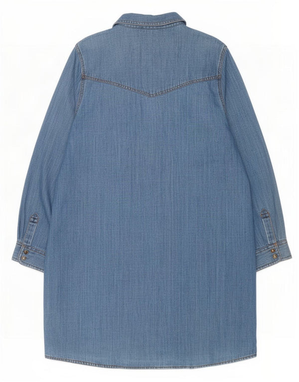 Rochie cămașă din denim cu mânecă lungă pentru femei Marks & Spencer UK 18 XL Bumbac albastru