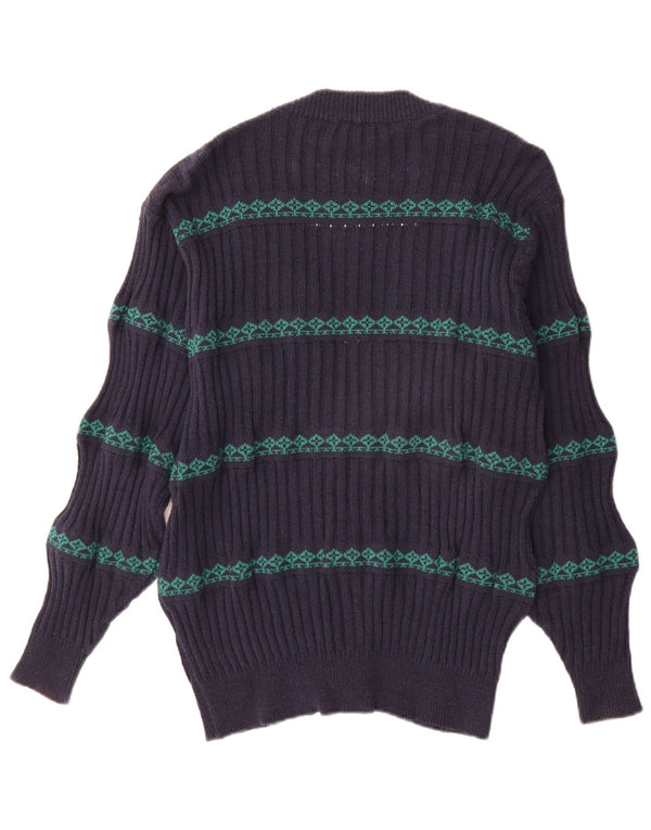 Pulover Cardigan pentru bărbați Reportage IT 48 Medium Bleumarin Bumbac Fair Isle