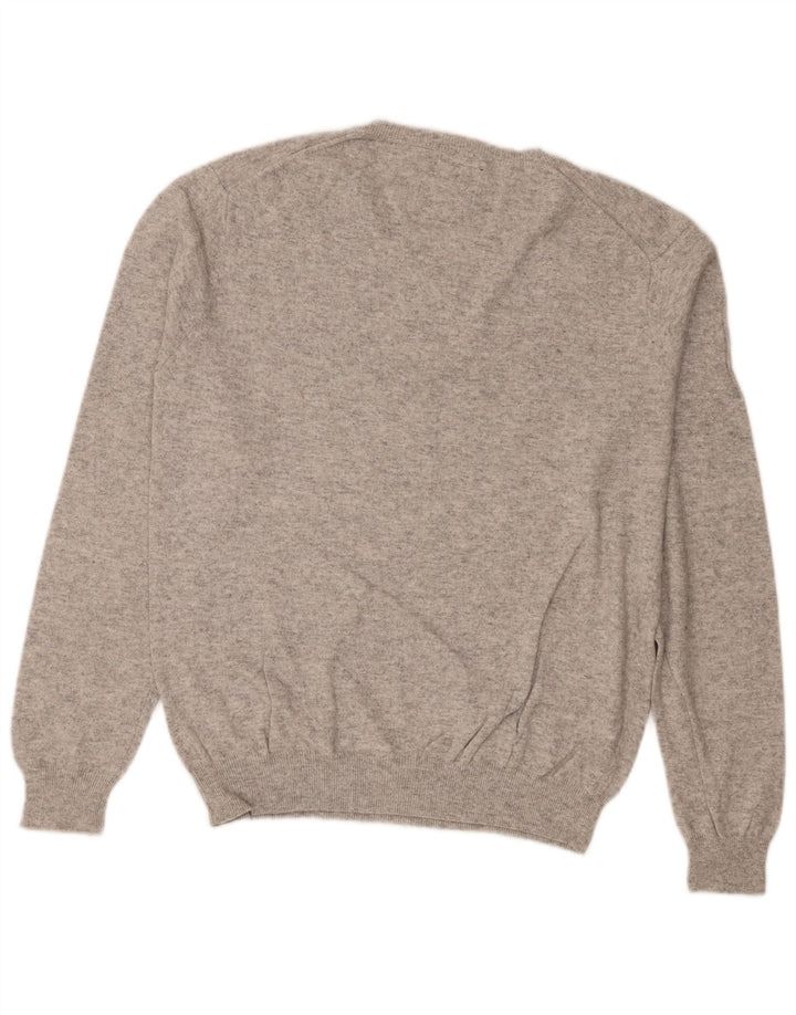 Sun68 Mens V-Neck Jumper Sweater Large Grey Cotton