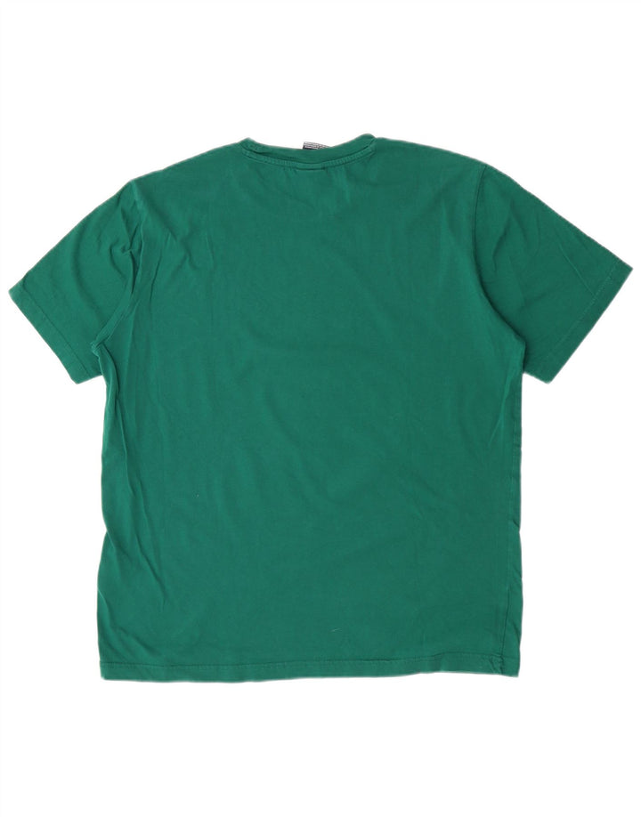 Champion Mens T-Shirt Top Large Green Cotton