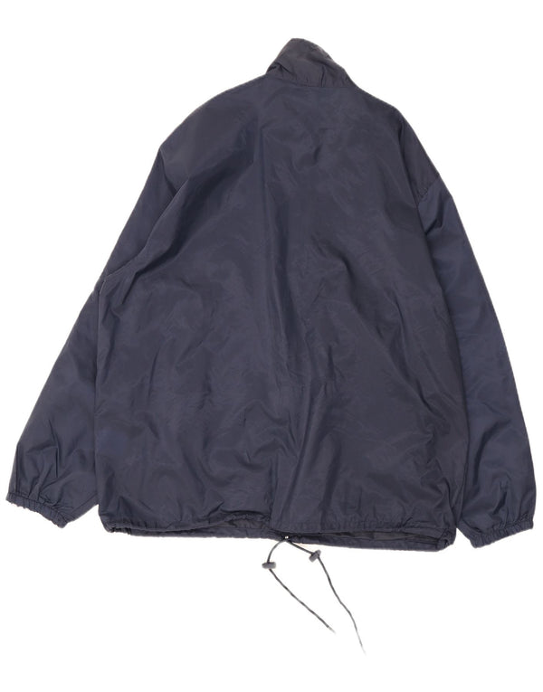 Lotto Mens Rain Jacket UK 38 Medium Navy Blue Colourblock Nylon