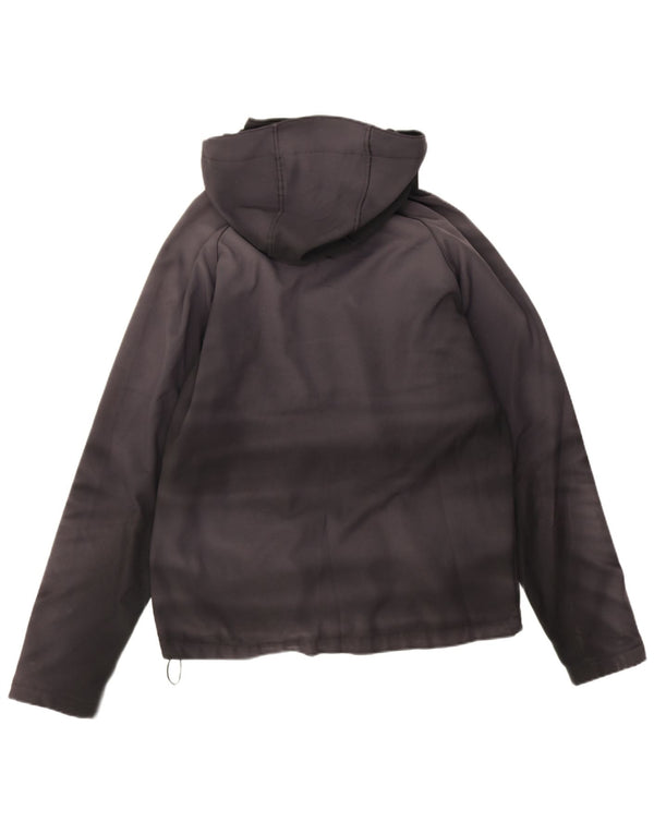 Columbia Mens Hooded Windbreaker Jacket UK 40 Large Black Tie Dye Polyester