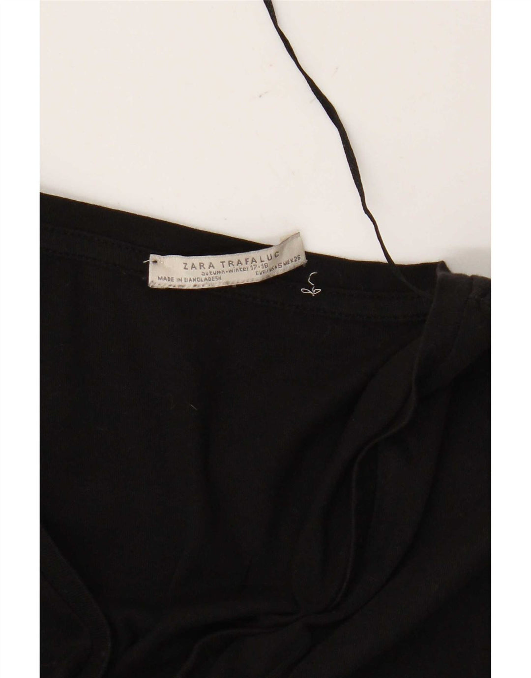 Zara Damen Trafaluc Übergroßes Top 3/4 Ärmel UK 10 Small Schwarz