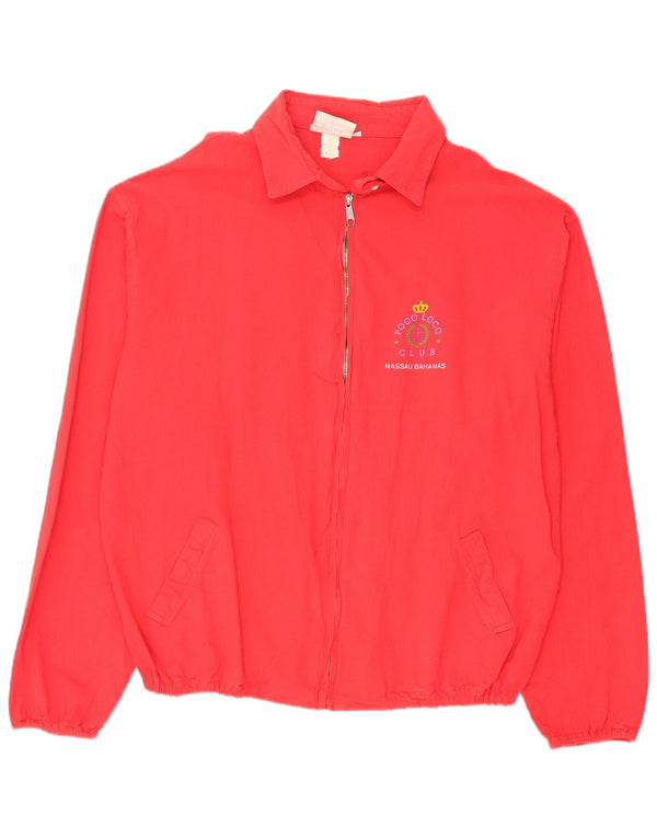 Vintage Mens Bomber Jacket UK 42 XL Red Cotton