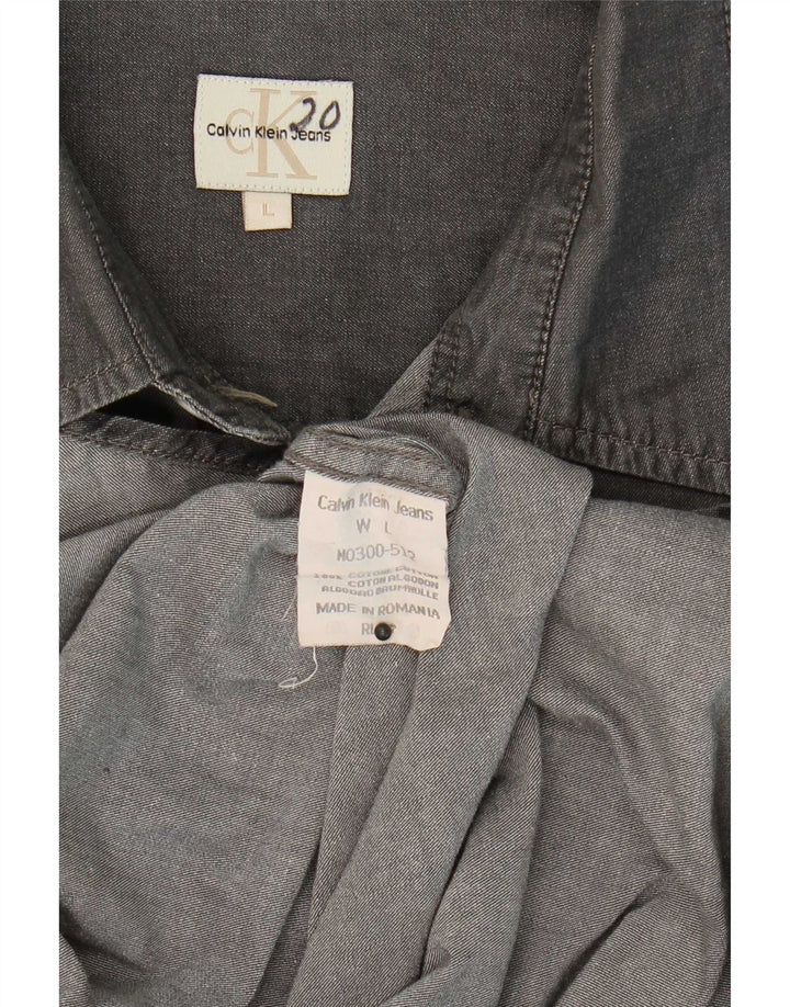 Calvin Klein Jeans muška košulja velika siva pamuk