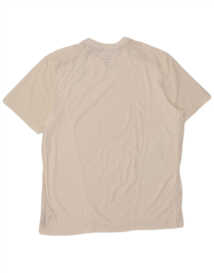 Nike Mens Dri Fit T-Shirt Top XL White Polyester