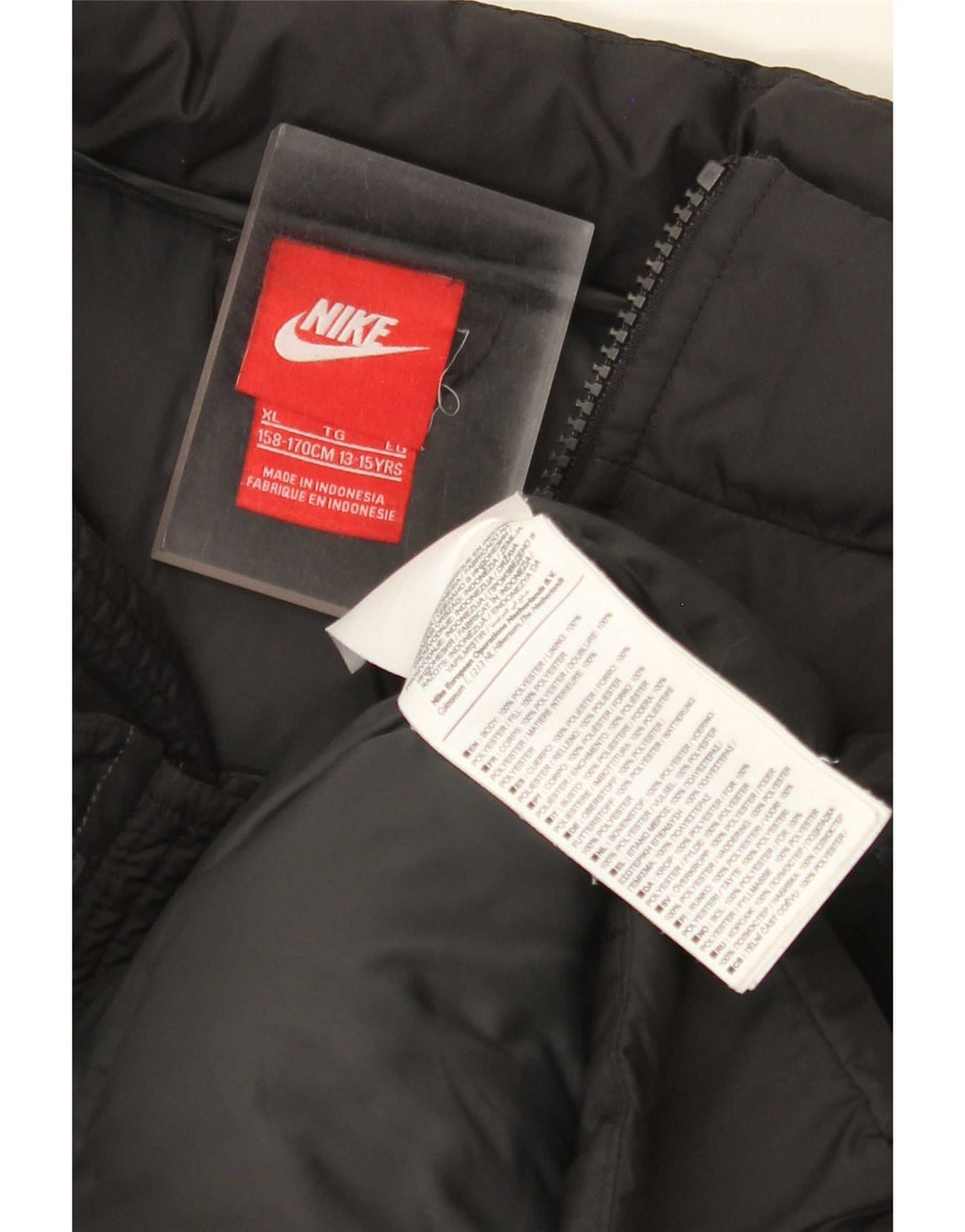Nike Boys Padded Gilet 13-14 Years XL Black Polyester