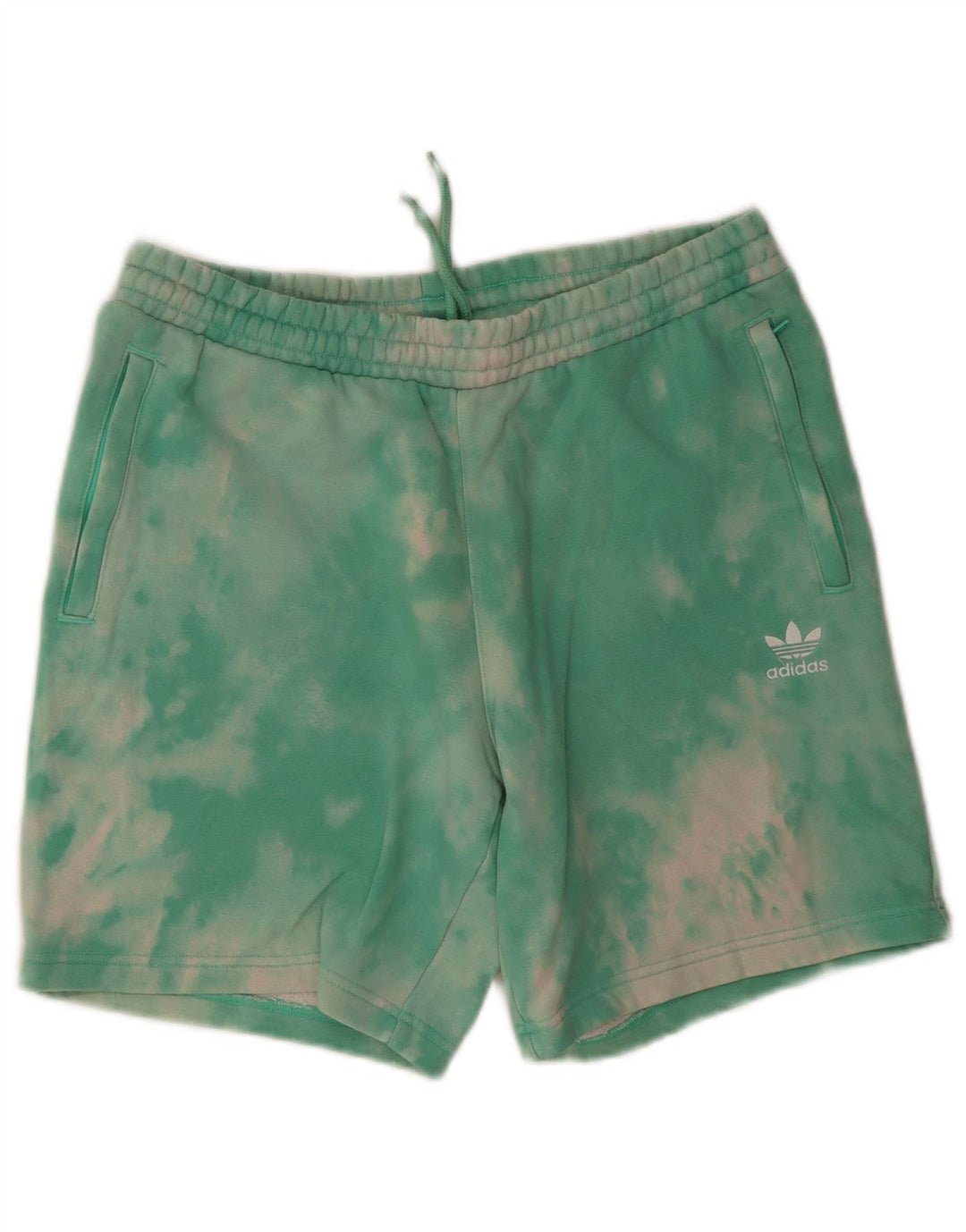 Adidas Mens Sport Shorts Medium Green Tie Dye Cotton