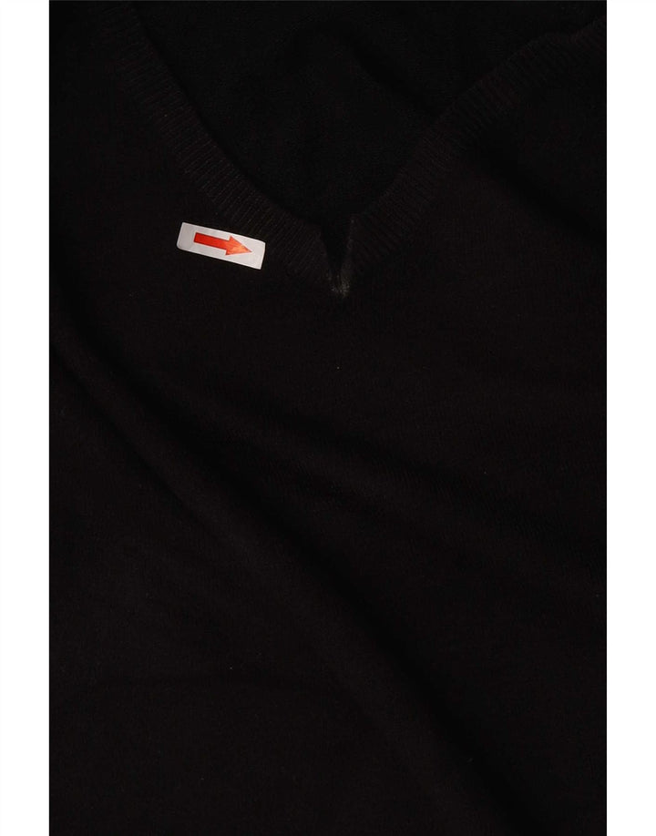 Marks & Spencer Mens V-Neck Jumper Sweater UK 41/43 Large Black