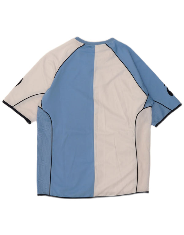 T-shirt grafica da uomo Asics Top in poliestere color block blu medio