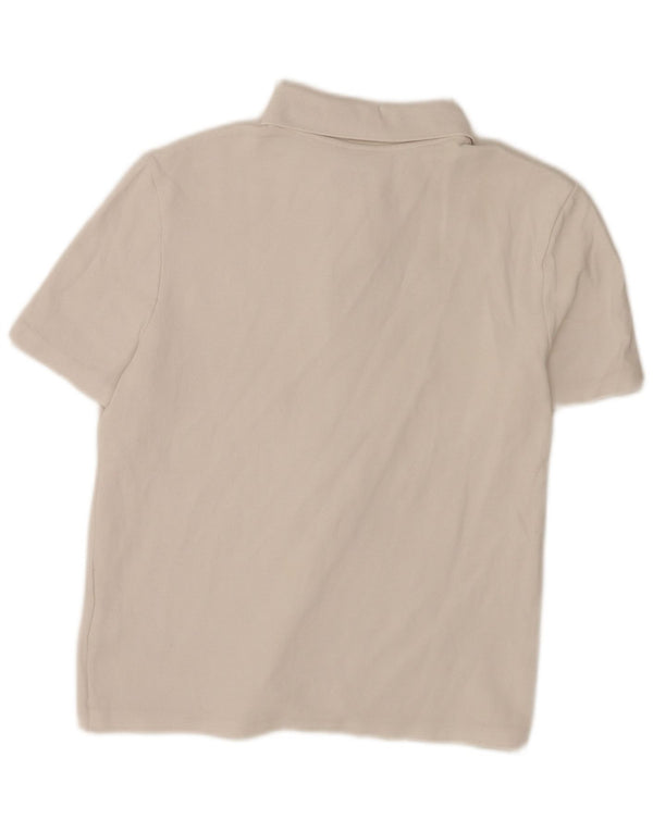 Polo da donna vestibilità regolare Lacoste taglia 40 cotone bianco medio