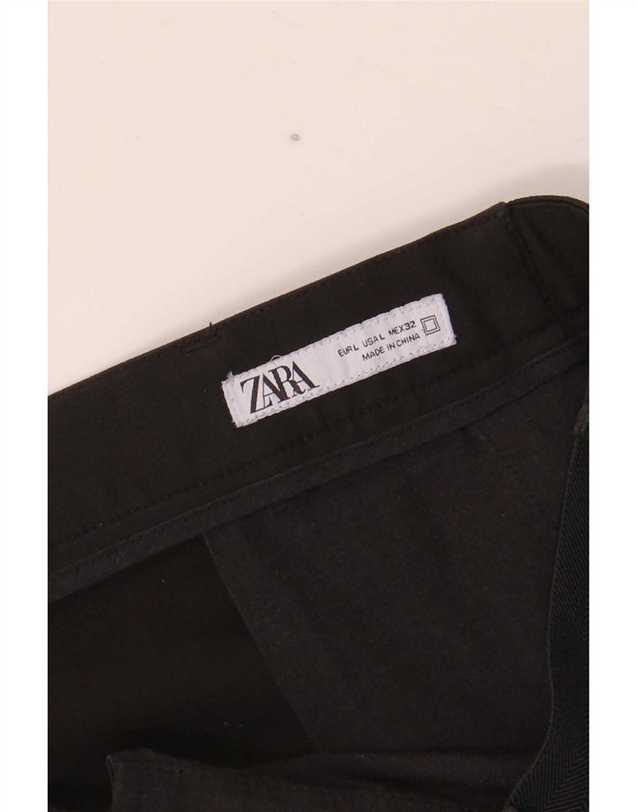 Zara Mens Slim Chino Trousers Large W32 L27 Black