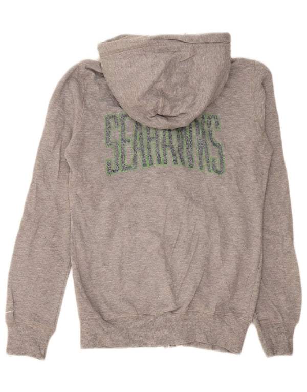 Nike Damen Seattle Seahawks Zip Hoodie Pullover UK 10 Small Grau meliert