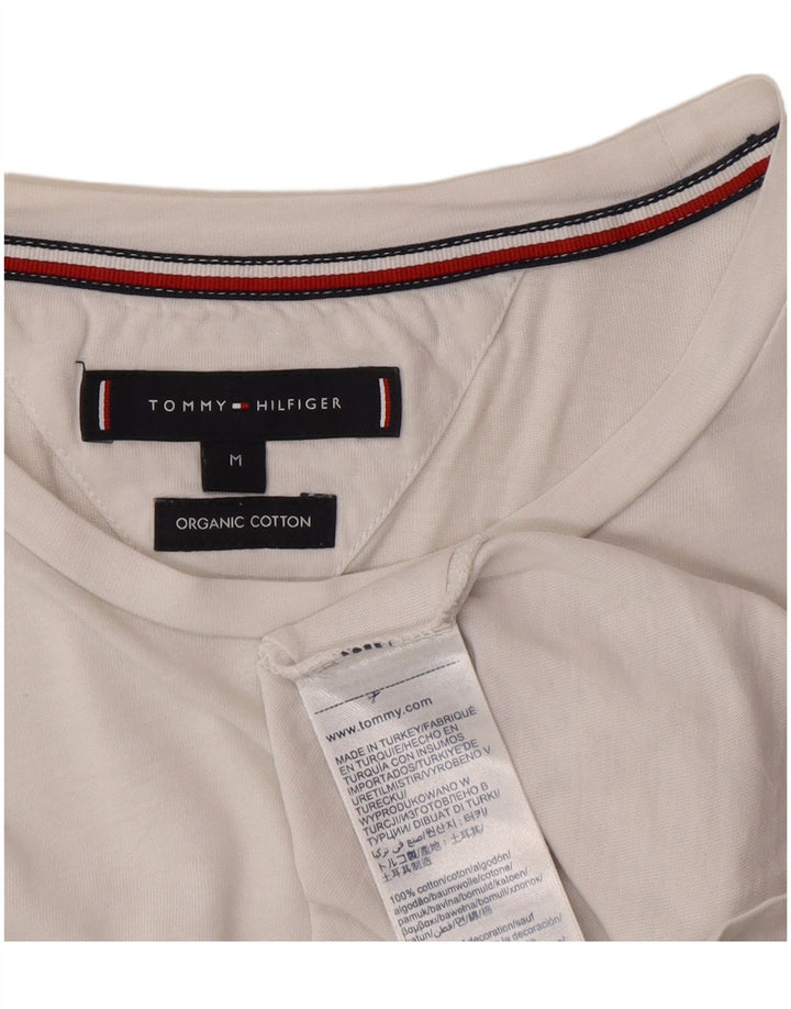 Tommy Hilfiger Mens Graphic T-Shirt Top Medium White Cotton