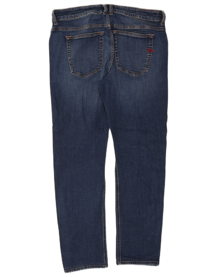 Diesel Mens Thanaz Slim Jeans W34 L27 Blue Cotton