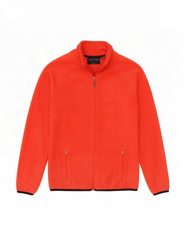 Jaqueta Calvin Klein Feminina Graphic Fleece UK 14 Poliéster Vermelho Médio