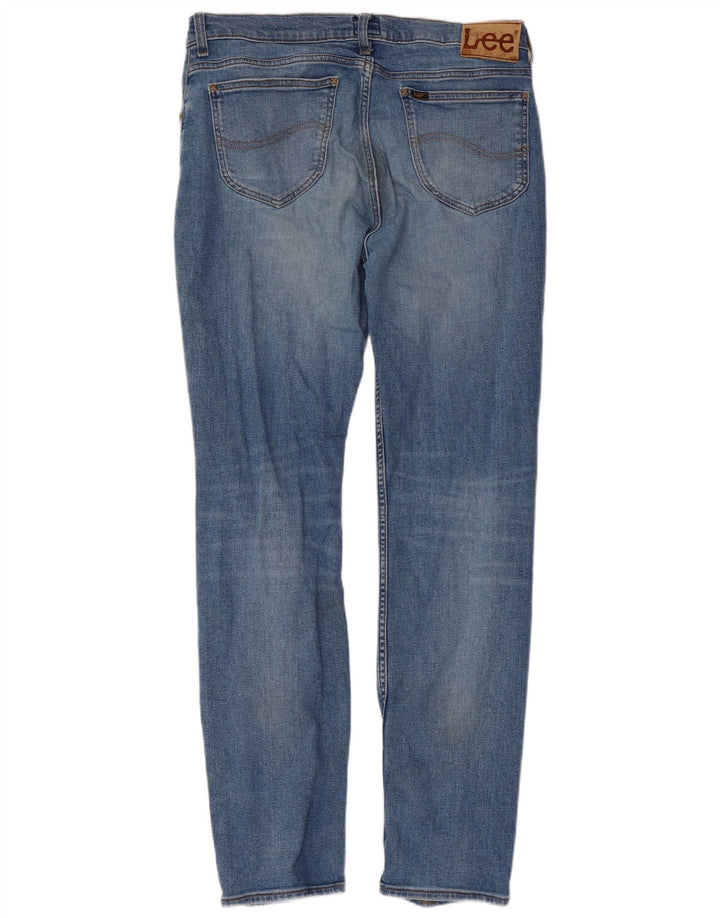 LEE Womens Rider Slim Jeans W34 L32 Blue Cotton