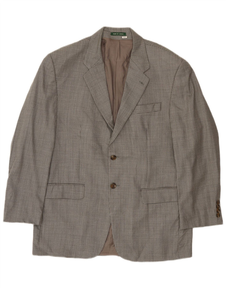 Ralph Lauren Mens 2 Button Blazer Jacket UK 42 Large Grey Houndstooth