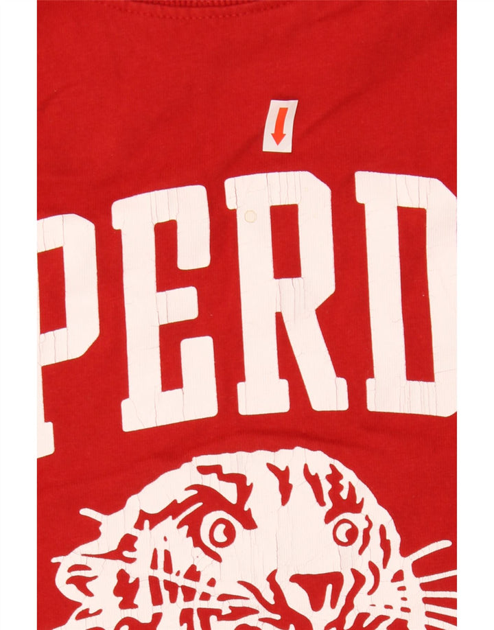 Superdry Mens Tigers Graphic T-Shirt Top Medium Red Cotton