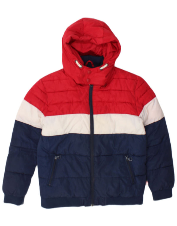 Levi's Boys Polstret Hættejakke 11-12 år Navy Blue Colourblock