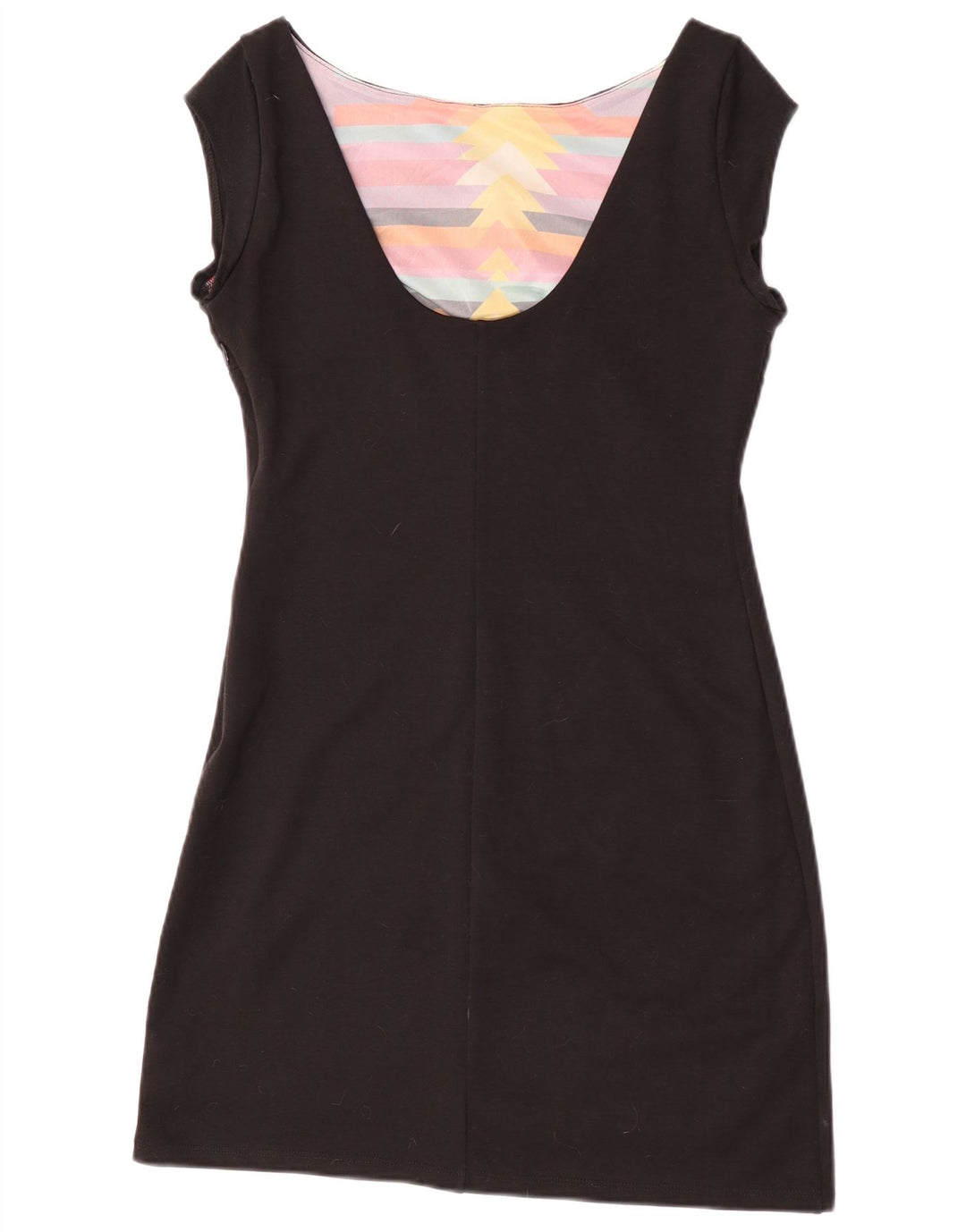 Desigual Womens Graphic Shift Dress UK 14 Large Black Geometric