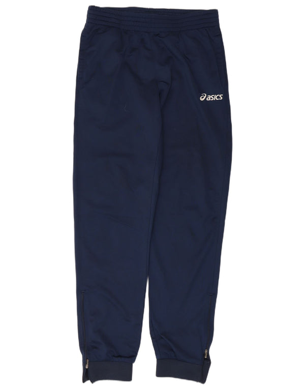 Asics Mens Tracksuit Trousers Joggers XL  Navy Blue Polyester
