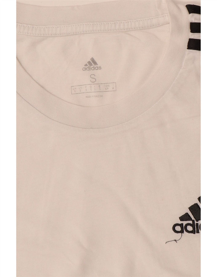 Adidas Herre T-Shirt Top Lille Hvid