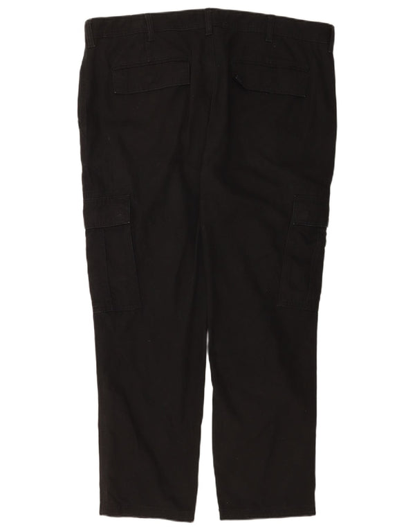 Marks & Spencer Mens Slim Cargo Trousers W40 L29 Black Cotton