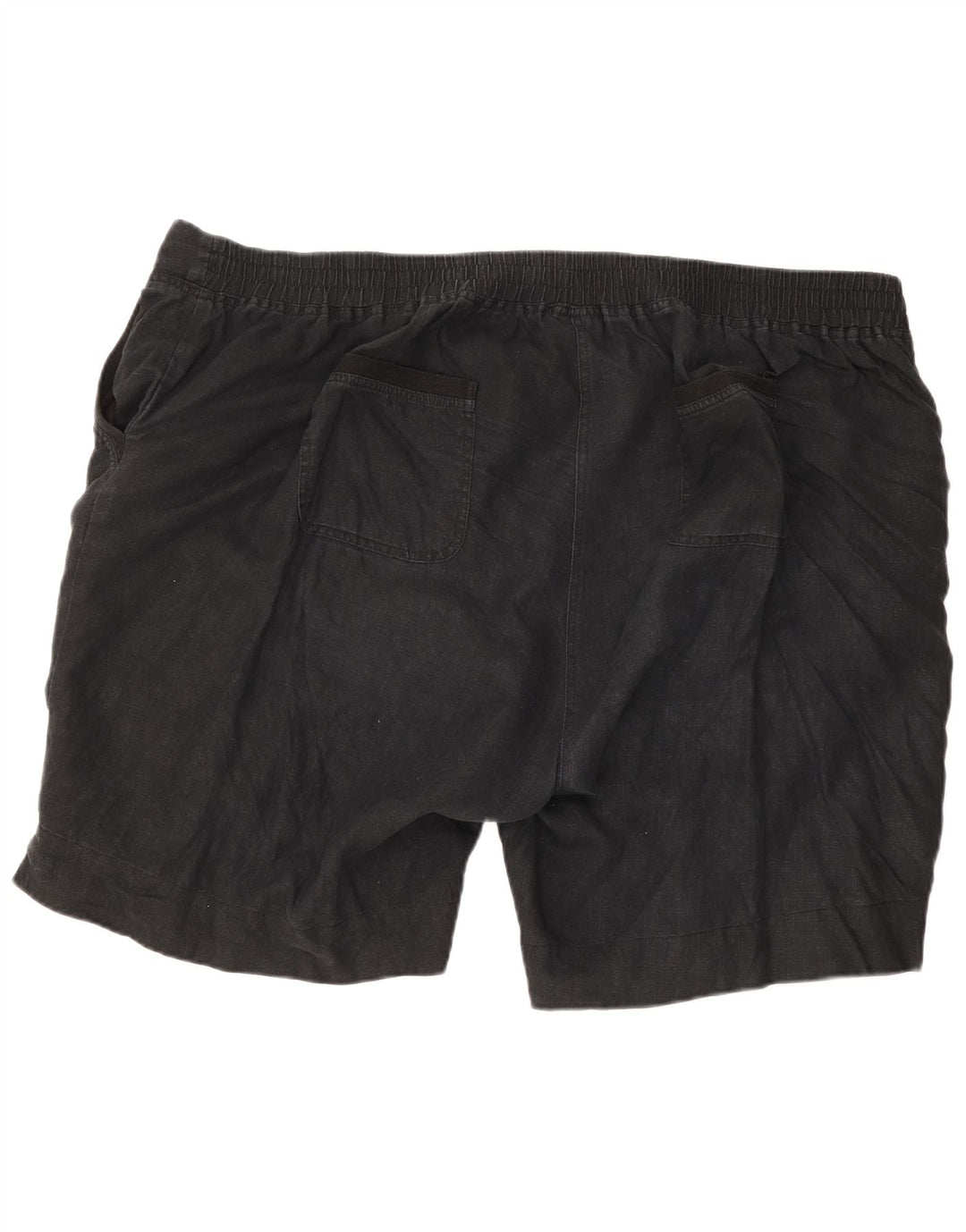 Marks & Spencer Mens Chino Shorts W52 5XL Black Linen