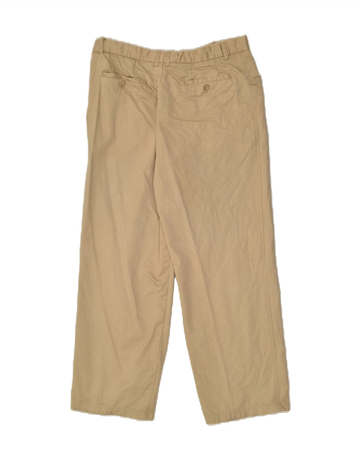 VINTAGE Mens Straight Casual Trousers W34 L28 Beige Cotton | Vintage Vintage | Thrift | Second-Hand Vintage | Used Clothing | Messina Hembry 